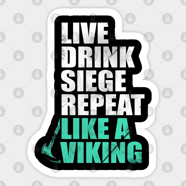 Viking life motto! Sticker by PowKapowCreations